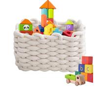 Organisateur de panier tissé, panier de rangement en corde, Panier de rangement de bureau, Petit de en corde de coton pour jouet de chat, jouet pour chien, organisateur de salle de ba