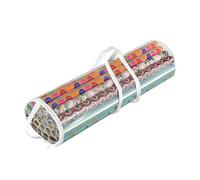 Organisateur De Papier De Noël - Conteneur De Rangement Enveloppe, Fourre-tout Transparent, Transport Facile, Boîte De Festival, Poubelle De Transport De Poignée | Holder For Holiday Travel Event Part