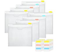 Organisateur de papier pour album - Porte-papier | Porte-feuilles en PP transparent 12x12, étui de tri feuilles d'album, fichier artisanal transparent en PP, carte d'index adhésive incluse