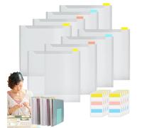 Organisateur de papier pour scrapbooking - Support de rangement en polypropylène | 30,5 x 30,5 cm - Avec onglets d'index autocollants pour un tri et un affichage faciles, parfait pour