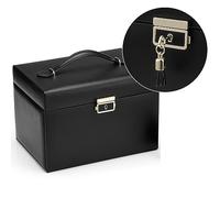 Organisateur De Parfum Boîte à Bijoux multifonctionnelle de Mode for Femmes créatives Sac cosmétique de Voyage d'affaires boîte à cosmétiques Portable boîte à Bijoux Organisateur De Bureau(Black)