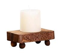 Organisateur de parfum en bois - Présentoir carré de pot de fleurs | Étagère de rangement rustique pour bouteilles d'aromathérapie, bougeoirs, huiles essentielles, pots de fleurs, affichage de la