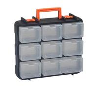 Organisateur de petites pièces - PP 36 x 34 x 13 cm | Boîtier amovible | Organisateur de rangement avec compartiments pour matériel, vis, clous, boulons, perles, fournitures de bricolage, atelier