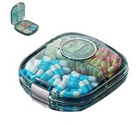 Organisateur de petites pilules : boîte à pilule hebdomadaire transparente, support de médecine convivial pour les voyages | Boîte de rangement de vitamines avec fente anti-fuite pour poche ou bol