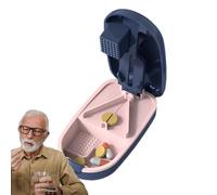 Organisateur De Pilules Avec Séparateur De Pilules | Crusher Portable Et Distributeur De Comprimés | Petite Boîte De Médecine De Voyage Pour Le Sac À Main, Poche, Maison, Hôtel, Train, Stockage Quotid