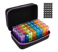 Organisateur de pilules de médecine, case de pilule quotidienne de 31 jours, stockage de médicaments compacts avec compartiments individuels, organisateur portable avec conception d'accès facile, pour