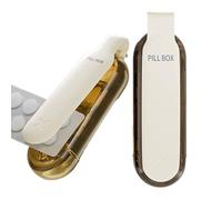 Organisateur de Pilules - Distributeur Portable 4,72 Pouces ABS+PC, 2 Pièces, Boîte de Voyage Pilulier | Utilisation Jour Et Nuit, Complément Alimentaire pour Hommes Et Femmes, Stockage De Vitamines