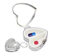 Organisateur De Pilules En Forme De Coeur - Porte-Pilules En Forme De Coeur, Distributeur De Médicaments, Conteneur Portable Pour Les Médicaments Pour La Routine Matinale Doses Pour Dormir Programme
