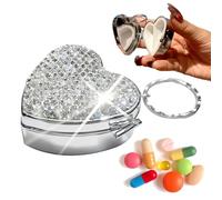 Organisateur De Pilules En Forme De Cœur | Rangement De Médicaments Portable | Conteneur De Stockage De Médication,Pour Planification Hebdomadaire Soins À Domicile Voyages Professionnels Seniors Patie