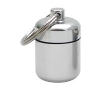 Organisateur de pilules en métal - Boîte à pilules de poche avec porte-clés, étui portable en éponge - Boîte à pilules colorée - Porte-médicaments pour le camping, les voyages d'affaires, la randonnée