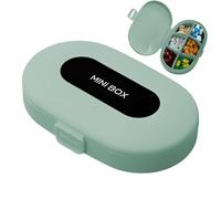 Organisateur de pilules, organisateur quotidien de pilules, organisateur de pilules de voyage, 6 compartiments, porte-pilules portatif pour sac de poche, conteneur de pilules d'huile de poisson