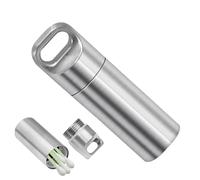 Organisateur de pilules porte-clés en métal - Boîte à pilules empilable étanche en d'aluminium compacte robuste sûre fermeture anneau O léger portable finition soignée | Voyage