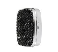 Organisateur de pilules scintillantes tendance avec 2 compartiments, porte-monnaie, design diamant cristal, étui à pilules pour un voyage et un rangement faciles, boîte à médicaments avec diamants en