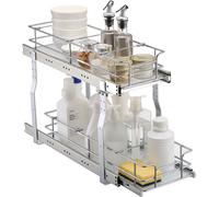 organisateur de placard extensible à 2 niveaux pour le dessous de l'évier - 215x533x385mm - peu encombrant et fonctionnel - idéal pour l'organisation de la cuisine