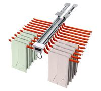 Organisateur de placard extensible pour cintres à pantalons, économiseur d'espace, support pour pantalons pour placard de dressing, accessoire, support pour chemises, porte-cintres, porte-pantalons