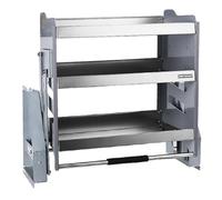 Organisateur de Placard Mural à 3 Niveaux avec étagère coulissante, étagère réglable en Acier Inoxydable pour Placard de Cuisine, Panier de Rangement Robuste pour épices, Vaisselle et Bouteilles, Cap