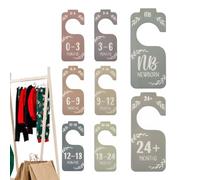 Organisateur De Placard Pour Bébé - 8pcs En Bois | Diviseurs Rangement Vêtements Chambre Les Armoires Des Garçons Et Filles, Bébés Jusqu'à 24 Mois