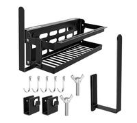 Organisateur De Plancha pour Barbecue,Porte-Épices pour Barbecue Extérieur | Porte-Ustensiles de - pour Bouteilles d'Huile Sauces Pelles Serviettes Épices pour Camping Patio Jardin Pique-