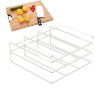 Organisateur De Planche À Découper - Support En Acier Inoxydable 27 X 26 X 11,5 Cm, Support Exceptionnel Pour Planche À Découper Sous L'armoire | Supports Rangement De Cuisine Peu Encombrant, Pour P