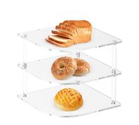 Organisateur de plaques, étagère d'armoire, étagère en acrylique, support d'angle à 3 niveaux pour plats, rangement de table pour salle de bain, congélateur, vêtements d'armoire, commode, table de