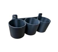 Organisateur de Porte-Brosse à Dents avec 3 gobelets de Rangement, accès Ouvert sur Le Dessus et Rangement Peu encombrant pour vanité de Salle de Bain et éviers partagés