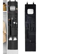 Organisateur de porte de casier, organisateur de porte avec miroir en tissu Oxford imperméable, solution de rangement suspendue peu encombrante pour chambre salle de sport équipement