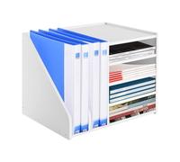 Organisateur De Porte-Dossiers 4+2 Niveaux Trieur De Documents Bureau Horizontal Vertical, Rangement Papier Casier A4 39X31X30Cm, pour Ranger Documents Courriers Électroniques Enveloppes Etc