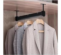 Organisateur de porte-pôles monté sur l'armoire à montée supérieure pour rail de placard premium de vêtements avec longueur réglable (1630 pouces) noir 18 pouces / 46 cm Beauty Comes