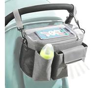 Organisateur De Poussette Avec Porte-Gobelet Intégré - Organisateur Bébé pour avec Commande Tactile,Rangement Imperméable Ajustement Parfait pour Bébé, Enfant et Parents