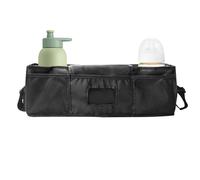 Organisateur de Poussette Bébé,Accessoire d'Organisation pour Poussette - Attache Sécurisée Rangement Spacieux avec Sangle de Fixation Porte-Bouteille d'Eau Sac à Couches pour Maman pour le Golf le Pa