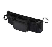 Organisateur de Poussette Double - 60x20x10 cm 480 g | Sac de Rangement Pliable 3 Compartiments | Caddy Ďe Poussette Compact Imperméable | Accessoire Bébé Voyage Maison Camping Marche