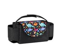 Organisateur de poussette - fourre-tout de rangement pliable, pochette de poussette polyvalente | Carrise détachable avec des emplacements de tasse pour l'équipement pour les tout-petits, les chiens d