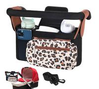 Organisateur de poussette, organisateur de poussette avec porte-gobelet - Sac de poussette pour bébé de grande capacité Attache de sac de poussette | Sac d'accessoires de poussette, pochette de pousse