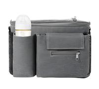 Organisateur de Poussette | Range-Tétines de Poussette avec Compartiment à Boissons | Pochette Transparente Étanche à Commande Tactile pour Bébé Enfant et Parents