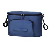 Organisateur de poussette universel multifonction pour bébé, sac de rangement étanche avec fermeture Velcro, bretelles réglables, sacs de rangement pour couches et biberons (Bleu)