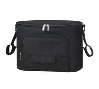 Organisateur de poussette universel multifonction pour bébé, sac de rangement étanche avec fermeture Velcro, bretelles réglables, sacs de rangement pour couches et biberons (Noir)