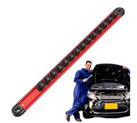 Organisateur de Prises Magnétique - Étagère de Prises en d'Aluminium | Support de Rail de Socle Robuste Organisateur de Porte-Outils pour Clés à Molette, Tournevis, Outils de Mécanique