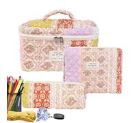 Organisateur de Produits de Toilette Fleurs - Sacs en Coton de pièces, Porte-Brosse cosmétique, Style de Voyage Portable | pour Femme Maquillage hygiène Emballage Jour férié, D, Voir la