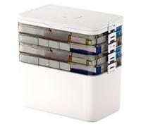 Organisateur de rangement - 11,42 pouces, étui en PP | Conteneur de fraîcheur scellé translucide facile à identifier, classification des fournitures avec plusieurs compartiments