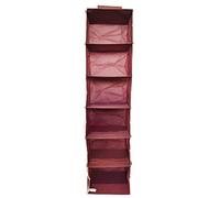 Organisateur de Rangement 15 x 30 x 84 cm avec 6 étagères, Espace de Rangement pour t-Shirts, Chaussures, Sacs - Rouge - House Collection