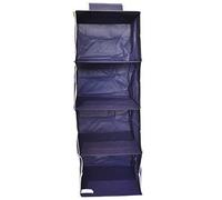 Organisateur de Rangement 30 x 30 x 84 cm avec 4 étagères, Gain de Place Porte Tout à accrocher pour t-Shirts, Chaussures, Sacs - Bleu - House Collection
