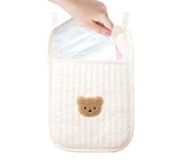 Organisateur de rangement de chevet - Sac de rangement suspendu de 45 cm, support pour banques multipoches, tissu blanc | dortoir hôpital superposé porte-objets latéraux pers