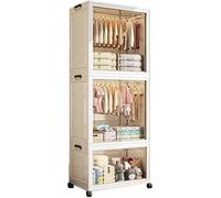 Organisateur De Rangement De Placard De Garde-Robe Portable, Armoire De Placard en Plastique Portable, Armoire De Vestiaire D’Organisateur Pliable, Organisateurs De Placard A, C, 70cm/27.5in
