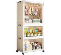 Organisateur De Rangement De Placard De Garde-Robe Portable, Armoire De Placard en Plastique Portable, Armoire De Vestiaire D’Organisateur Pliable, Organisateurs De Placard A, F, 70cm/27.5in