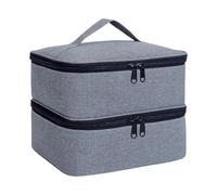 Organisateur de rangement de vernis à ongles avec grand compartiment, ajustement intérieur doublé pour bouteilles, outils de vernis, lampe de voyage, organisateur d'outils à ongles, gris, Free Size