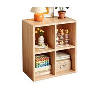 Organisateur de rangement en bois de 4 à 8 cubes,bibliothèque ouverte,bibliothèque réversible avec panneau arrière fermé,assemblage facile,pour bureau à domicile,chambre à coucher,salon Oak 4cube