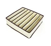 Organisateur de rangement pour tiroirs d'armoire, Organiseurs de tiroir (lot 2) multicolores, 32 x 10 cm, for sous-vêtements, chaussettes, soutien-gorge, pantalons, foulards et cravates(Beige 7 Grid)