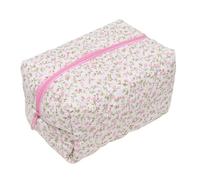 Organisateur de Rangement Trousse de Maquillage matelassée à Fleurs Pochette cosmétique à imprimé Floral Grande Trousse de Voyage for cosmétiques Accessoire de Maquillage(Color1)
