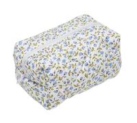 Organisateur de Rangement Trousse de Maquillage matelassée à Fleurs Pochette cosmétique à imprimé Floral Grande Trousse de Voyage for cosmétiques Accessoire de Maquillage(Color2)