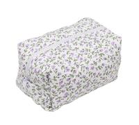 Organisateur de Rangement Trousse de Maquillage matelassée à Fleurs Pochette cosmétique à imprimé Floral Grande Trousse de Voyage for cosmétiques Accessoire de Maquillage(Color5)